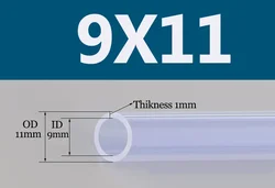 Premium Food Grade Clear Silicone Tubing - Flexible, Non - Toxic, Transparent Hose for Aquariums & Water Pumps (ID 9mm OD 11mm)