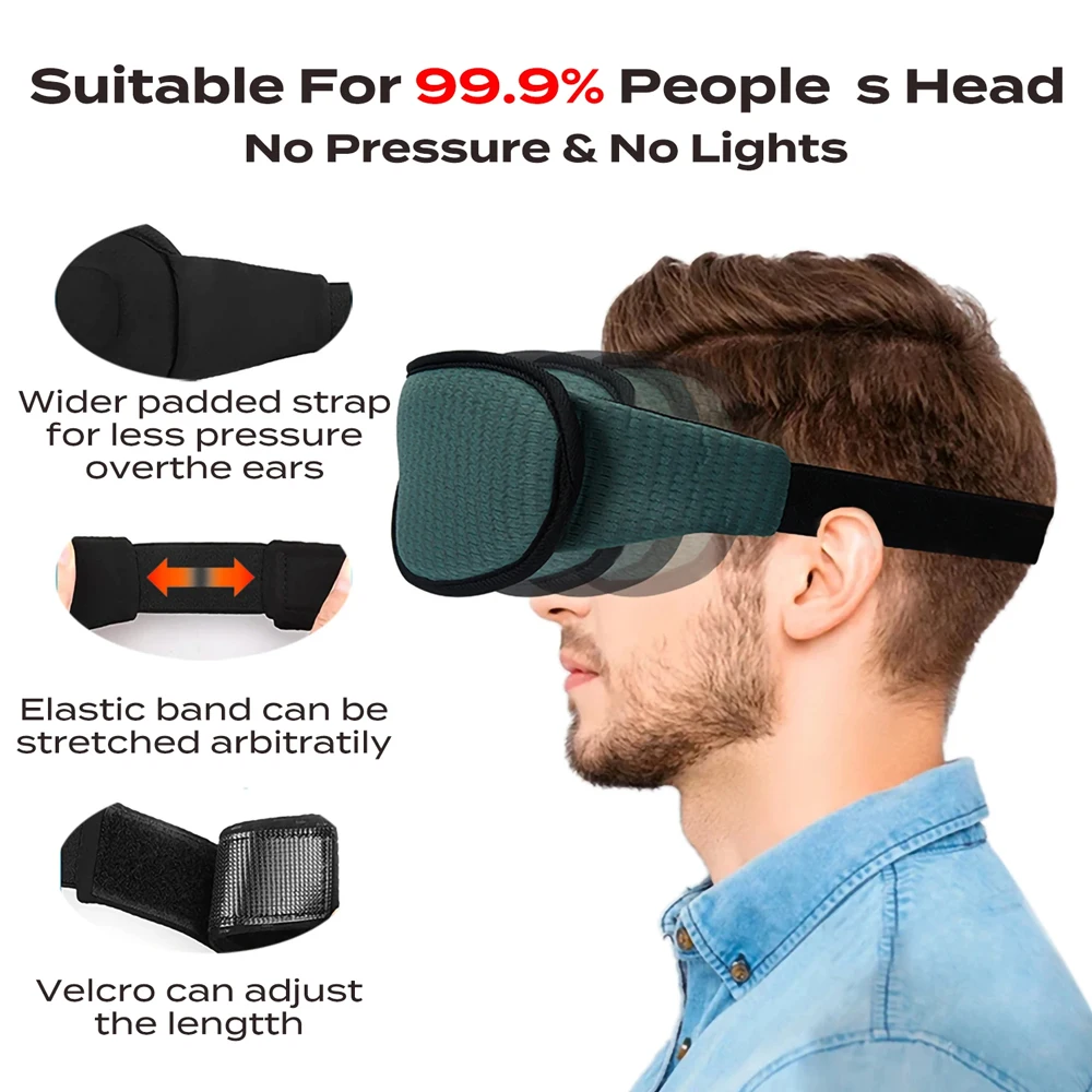 3D Sleeping Mask 100% Blockout Light Sleep Mask For Eye Soft Eye Mask for Travel Eyeshade Night Breathable Blindfold Slaapmasker 2