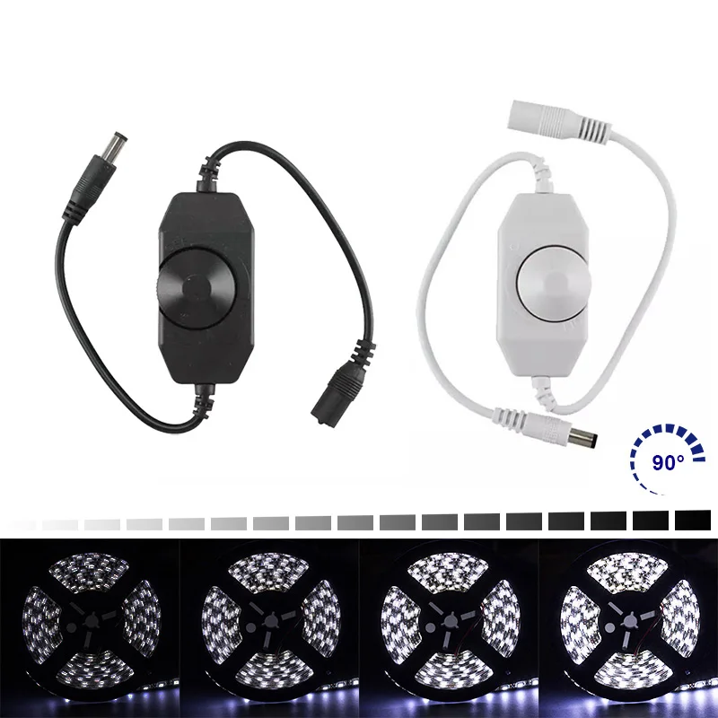 DC 12V 24V Stepless Knob LED Dimmer Switch Controller for 3528 5050 Single Color LED Strip Light Dimmer Adjust Brightness led dimmer switch,led strip controller,smart dimmer switch,led strip switch,led dimmer controller