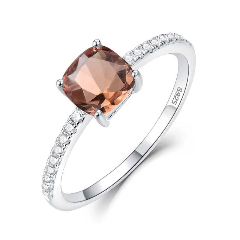 Gemstone Ring Kuololit Diaspore for Women Girls Solid 925 Sterling Silver Wedding Engagement Topaz Emerald Sapphire