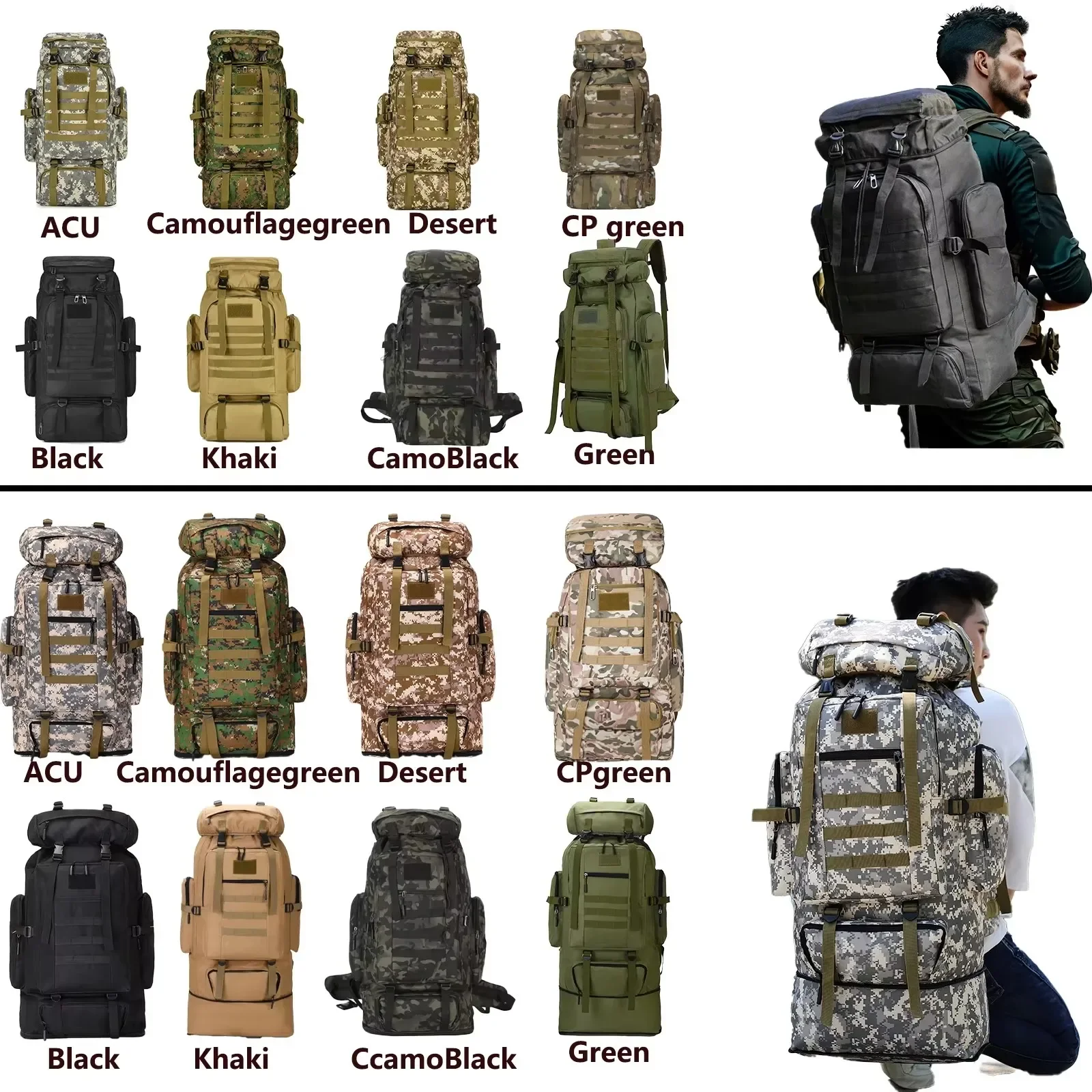 Waterproof Oxford Cloth Mountaineering Backpack for Hiking Camping
