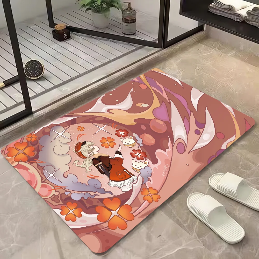 Genshin Impact Door Mat Outdoor Rug Mat Carpet in the Bedroom Mats Modern Home Decoration Accessories Customized Room Rugs Foot 3