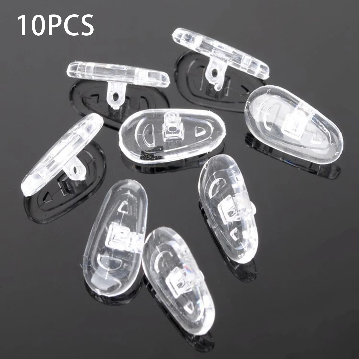 

10pcs Silicone Nose Pads Silicone Universal Eyeglasses Nose Pads Sunglasses Bracket Leaf for Eyeglasses Sunglasses Diy Repair