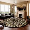 European Leopard Round Carpet Living Room Sofa Large Rugs Comfortable Bedside Non Slip Luxury Carpets Bedroom Coffee Tables Mat 2