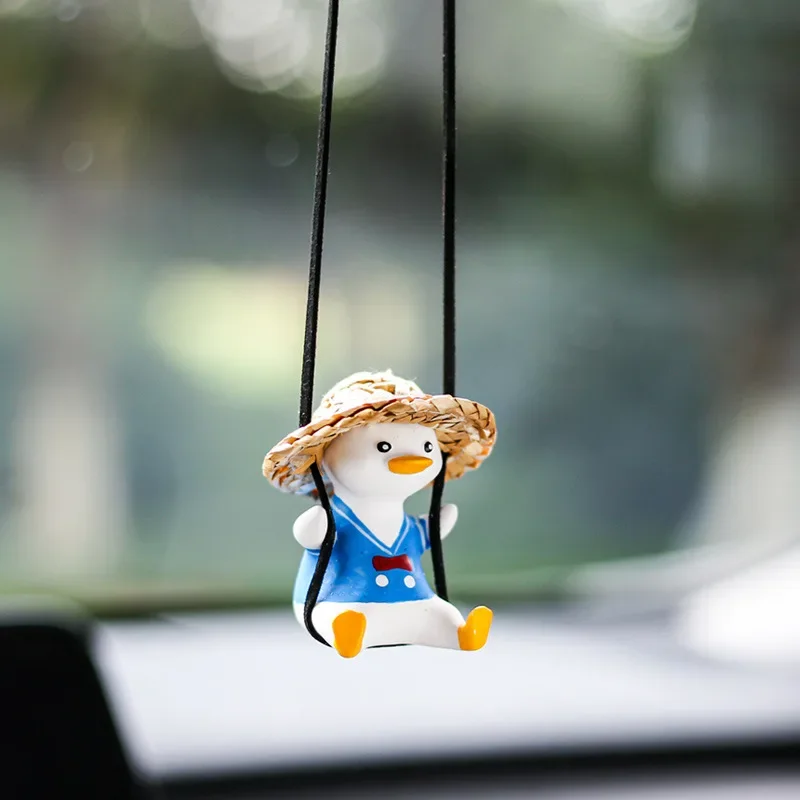 Swinging Duck Car Ornament - Cute and Funny Interior Hanging Decoration