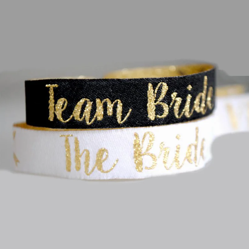 Custom Printing Wristband Team Bride Team Groom Customized Fabric
