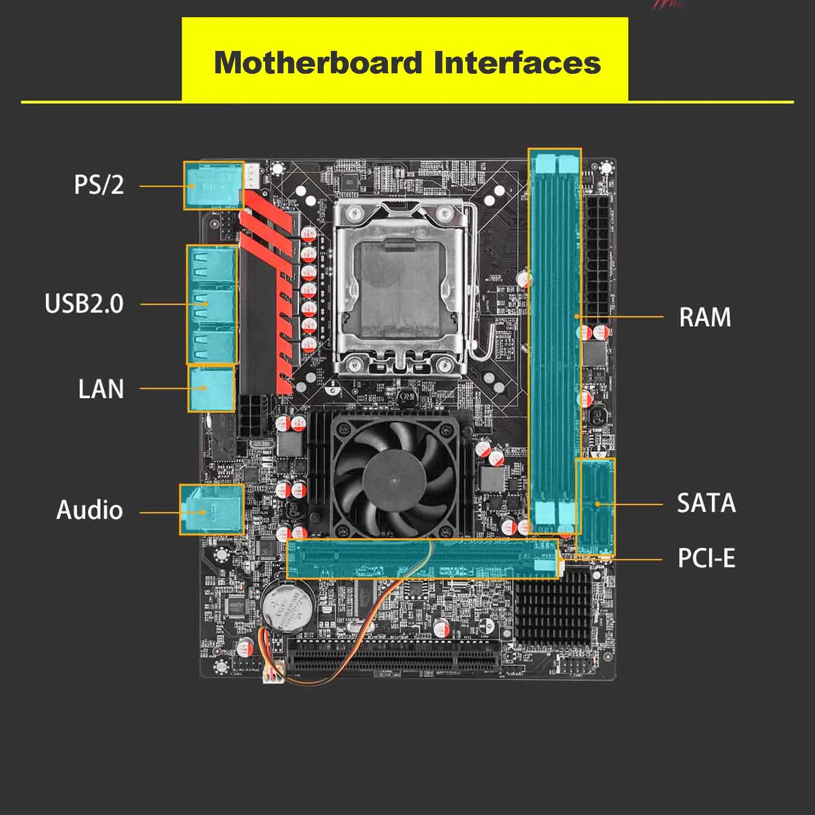 컴퓨터 마더보드 인텔 코어 및 제온 시리즈 서버 프로세서 지지대, LGA1366 CPU, 최대 16G, 100Mbit, USB2.0 SATA 지원