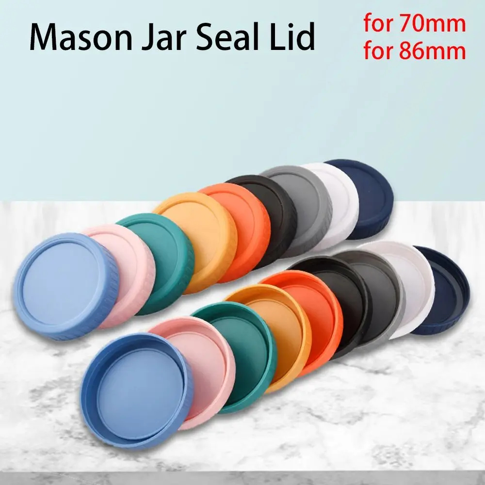Reusable Leak-Proof Mason Jar Lids - Wide Mouth Plastic Sealing Covers