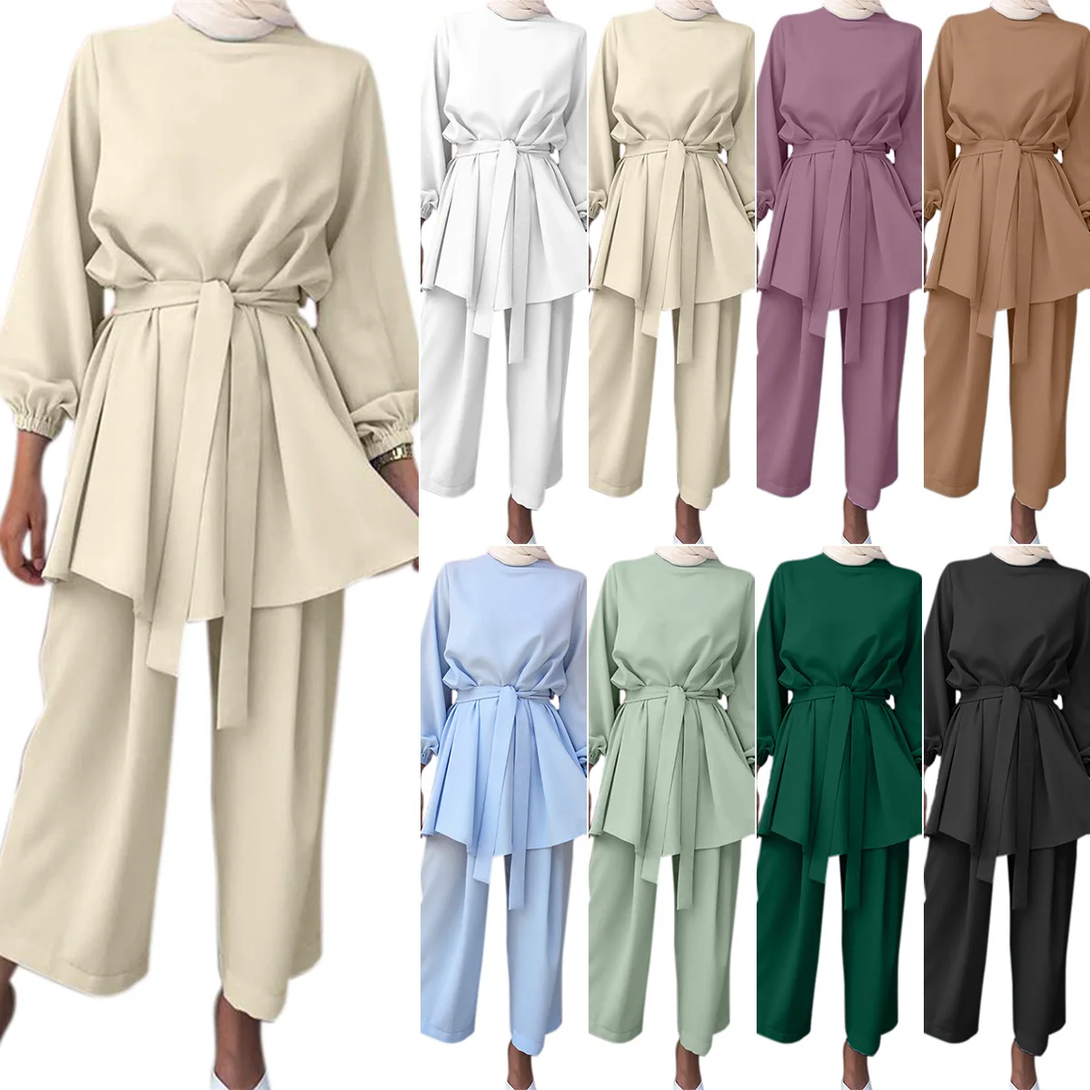 

Fashion muslim dresses Dubai Abaya Long Dresses Women With Sashes Islam Clothing Abaya African Dresses For Women Musulman hijab