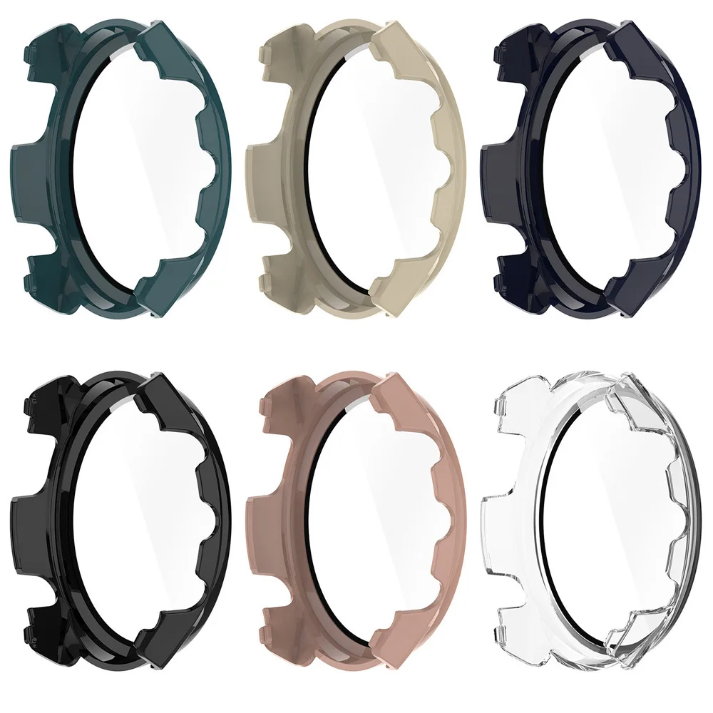 For Garmin Forerunner 965 PC Case + Tempered Glass Screen Protector Protective Cover Hard Case Shell For Forerunner 265 265s