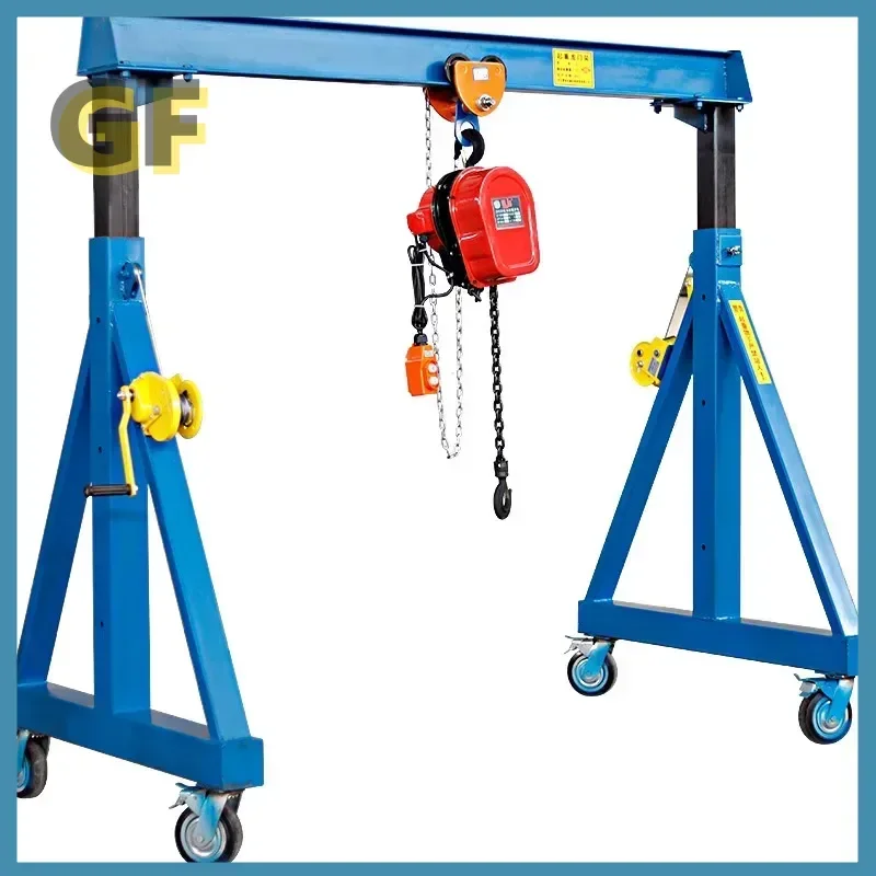 Gantry crane lifting and lowering movable electric simple I beam hanger