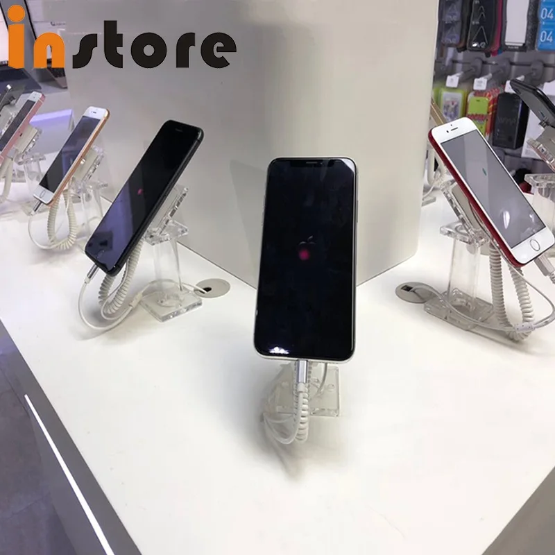 20 Pcs Retractable Cellphone Security Display Stand Holder Anti-Theft Mobile Phone Pull Cable Stand