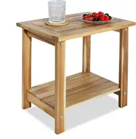 Double Side Table, Weather-Resistant Rectangular End Table for Patio, Lawn Ideal as a Stylish Indoor and Outdoor Table Companion 2