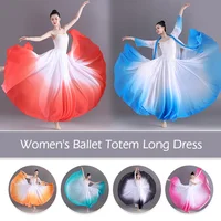 360 Degrees Ballet Dance Skirts Women Elegant Long Gradient Flowy Skirt Gymnastics Practice Dancewear Classical Dancing Costume - Image 6
