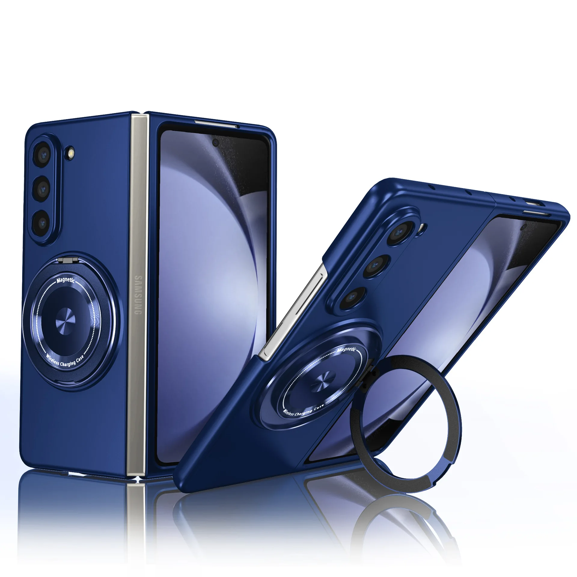 Magnetic Wireless Charging Case with 360° Rotating Stand Holder - Protective Cover