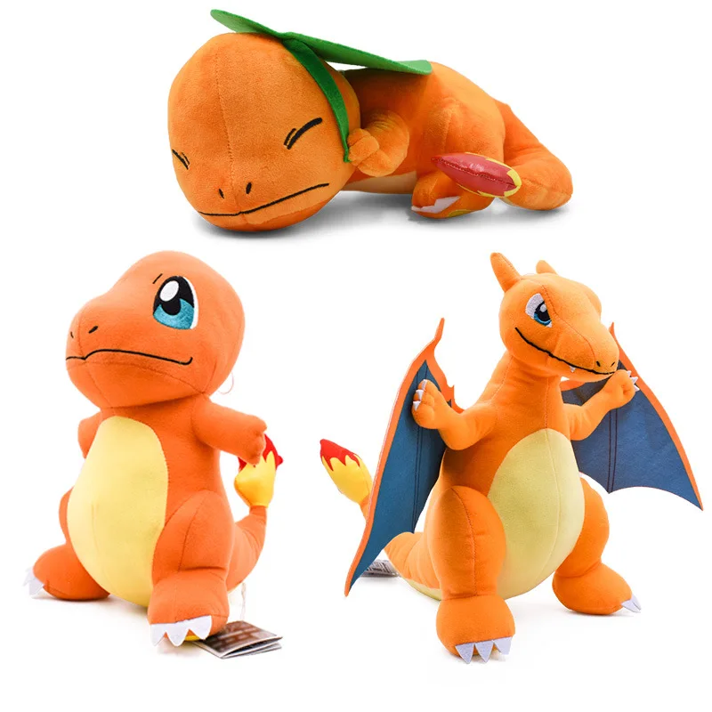 Pokemon Fire-breathing Dragon Little Fire Dragon Evolution Edition Sleeping  Anime Pikachu Surrounding Plush Toys Children's Gift