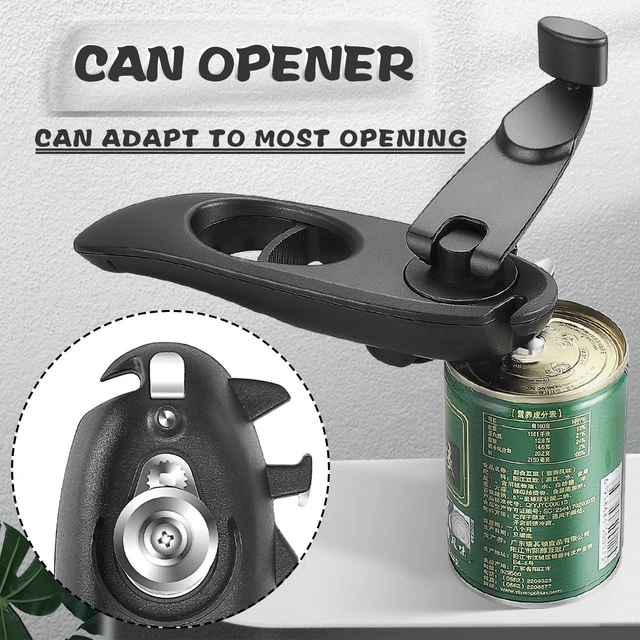 Stainless Steel Side Cut Can Opener Safety Hand Can Opener Side Cut Easy  Grip Manual Opener Knife For Cans Lid Kitchen Tool - AliExpress