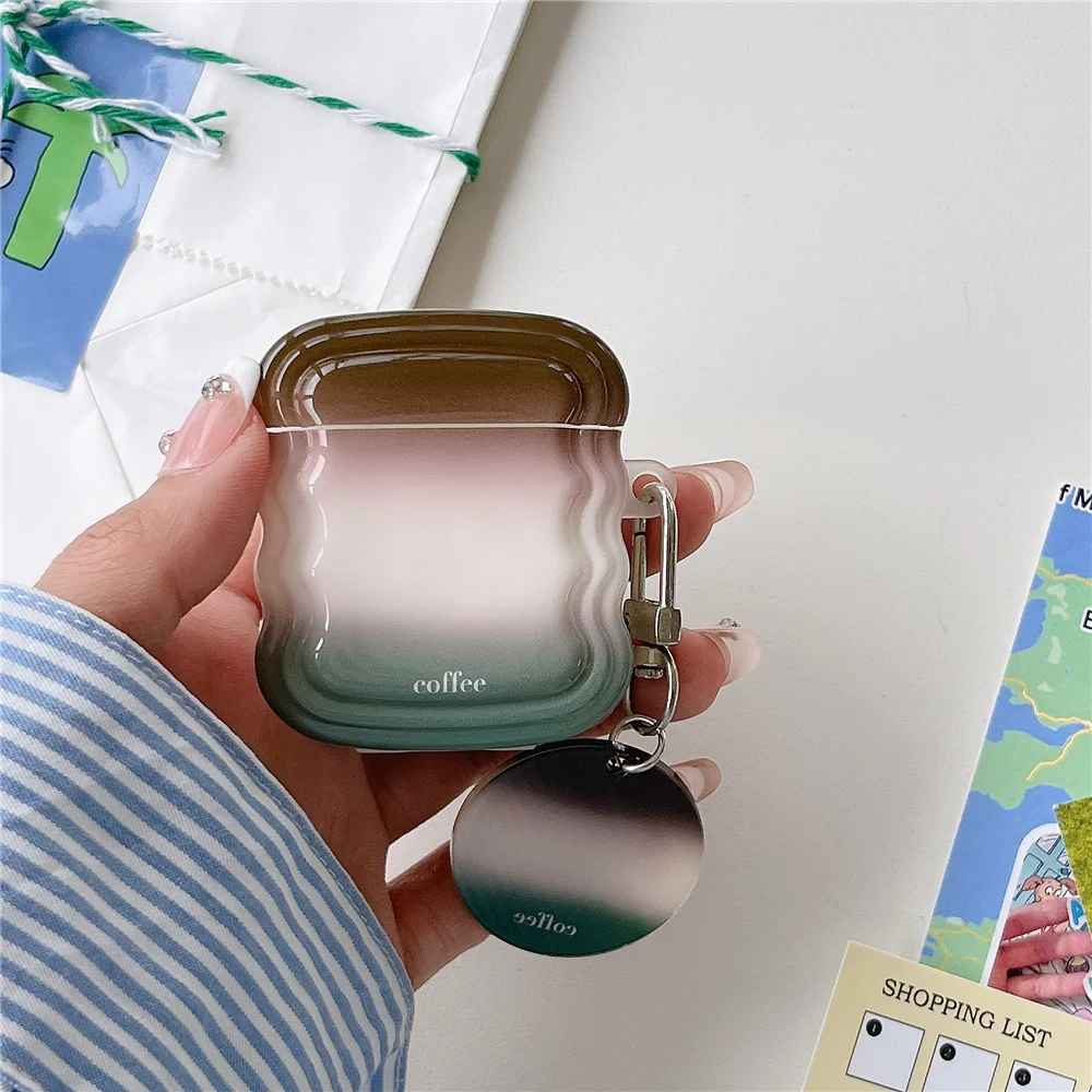 Custodia Per Auricolari Art Halo Gradient Per Apple Airpods 2 1 3 Air Pods Custodia Per Ciondolo Vintage Carina Per Airpod Pro Protection Box Shell