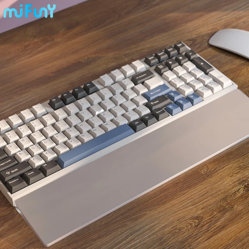 Mifuny-teclado Transparente Fosco Acrílico Descanso de Pulso Original Ergonômico para 60 68 75 87 98 104 Teclas Teclado Mecânico - Imagem 2