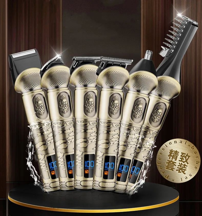 Description Picture 2 of itemResuxi 5618 New 6 in 1 Full Body Wash Hair Clipper Multifunctional Head Changing Electric Shaver Ear Nose Trimmer Set