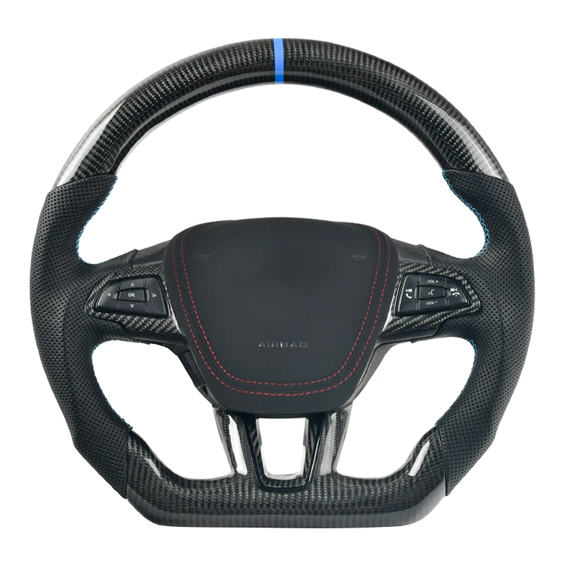 

Customization Carbon Fiber Car Interior Automobile For Ford Focus MK3 MK4 ST RS 2018 2019 2020 2021 2022 Car Steering Wheel