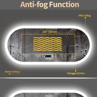 LED Lighted Bathroom Mirror with Bluetooth Speaker Smart LED Vanity Makeup Wall Mounted Mirrors 3 Lights Setting Anti-Fog RBG - Image 5