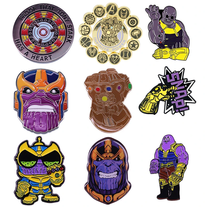 Marvel The Avengers Lapel Pins Backpack Enamel Brooch Thanos Infinite Glove  Gem Pin Women Fashion Jewelry Gifts Cartoon Badges - Brooches - AliExpress