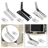 Foldable Microwave Oven Rack Kitchen Wall Mounted Extendable Microwave Oven Storage Rack Bracket (With A Pair Of Screws) 1