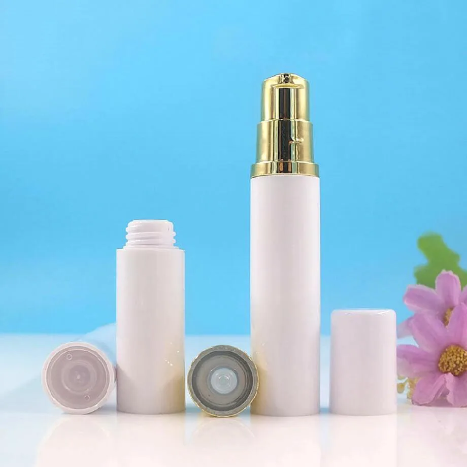 5ML 10ml15ml white airless bottle vacuum pump lotion emulsion serum sample eye essence moisture skin care sprayer toner packing