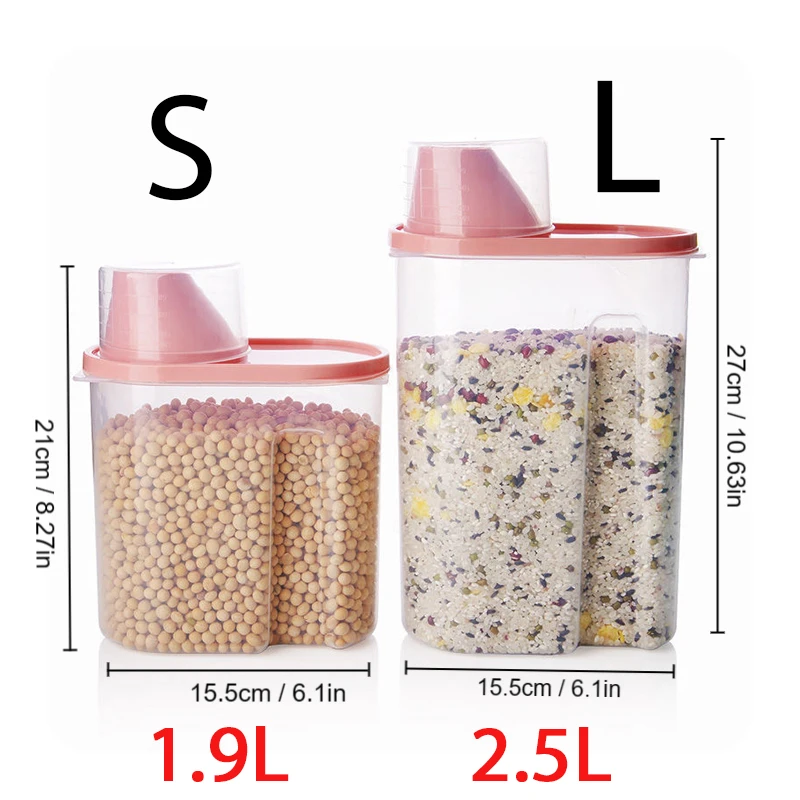 Large Capacity Sealed Transparent Storage Box for Cereals, Grains and Beans 3