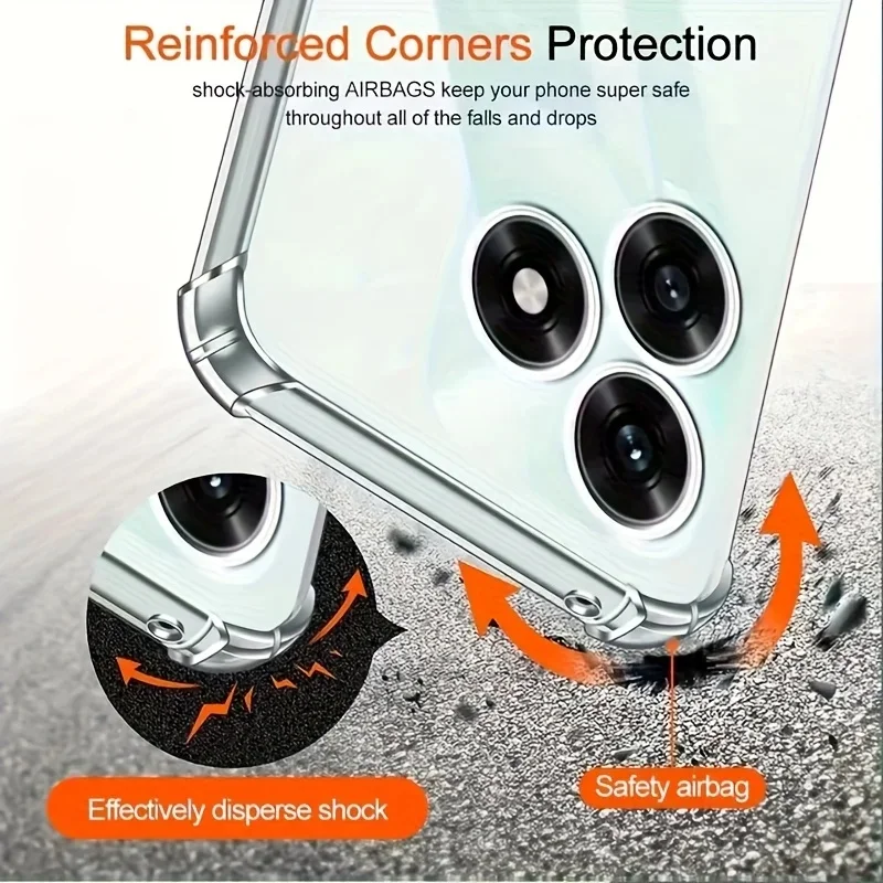 Transparent Soft Silicone Back Cover Phone Case