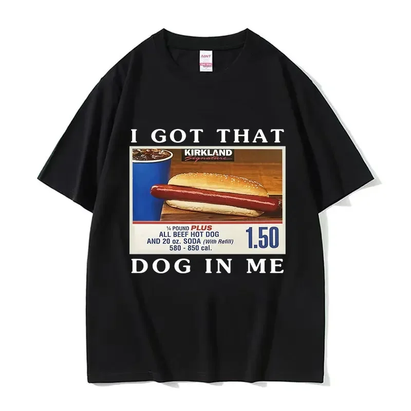 

Футболка с надписью «I Got That Dog in Me», забавная футболка с графическим мемом, Мужская модная Винтажная Футболка большого размера из хлопка, уличная одежда унисекс