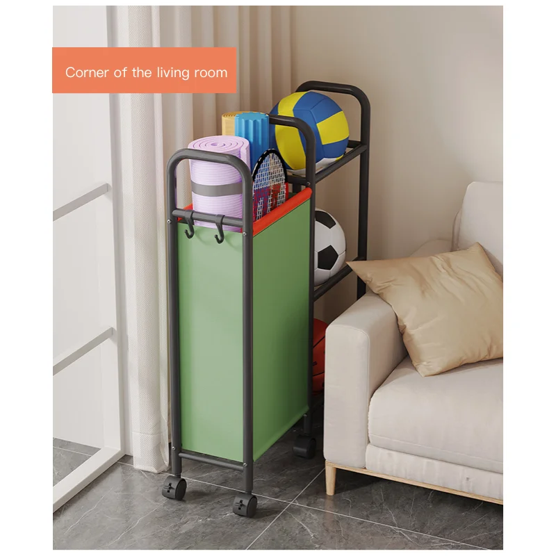 Household toys Multi-layer Small Cart Storage Rack Floor To Floor Kitchen Bedroom Bathroom Storage Rack With Wheels