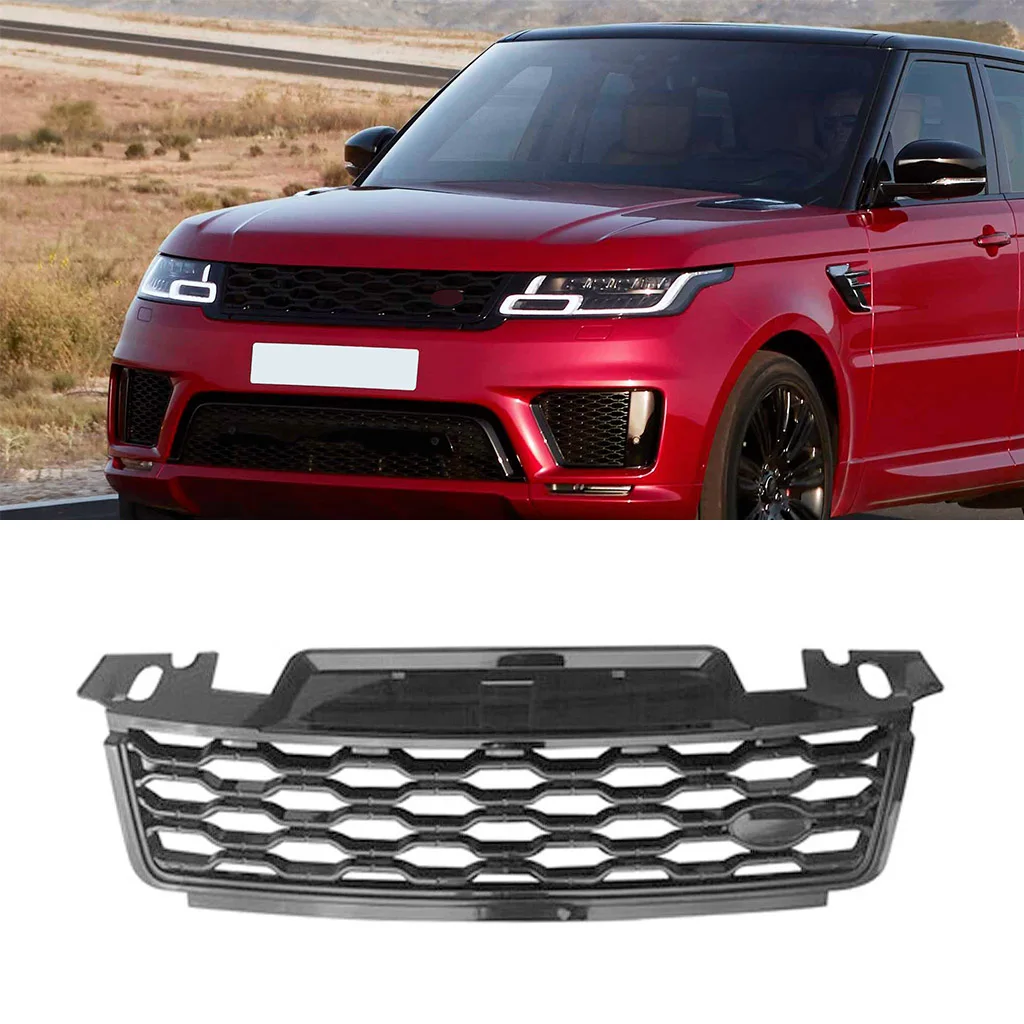 

1Pcs ABS Car Front Upper Raditor Grille For Land Rover Range Rover Sport 2018 2019 Car Styling Grill with logo