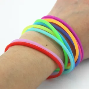 silicone stationarity elastic hair bands Women Girls Silicone Elastic Hair Bands Accessories Night Glow Rubber Wristband Gifts