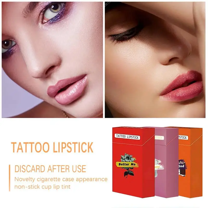 20Pcs Q tip Lip Stain Disposable Cotton Swab Lipsticks Set Long Lasting Waterproof Cigarette