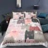 Cartoon Cat Duvet Cover Set Cartoon Animal Print Bedding Set With Pillowcase 2/3pcs Comforter Cover For Bedroom Decor 6