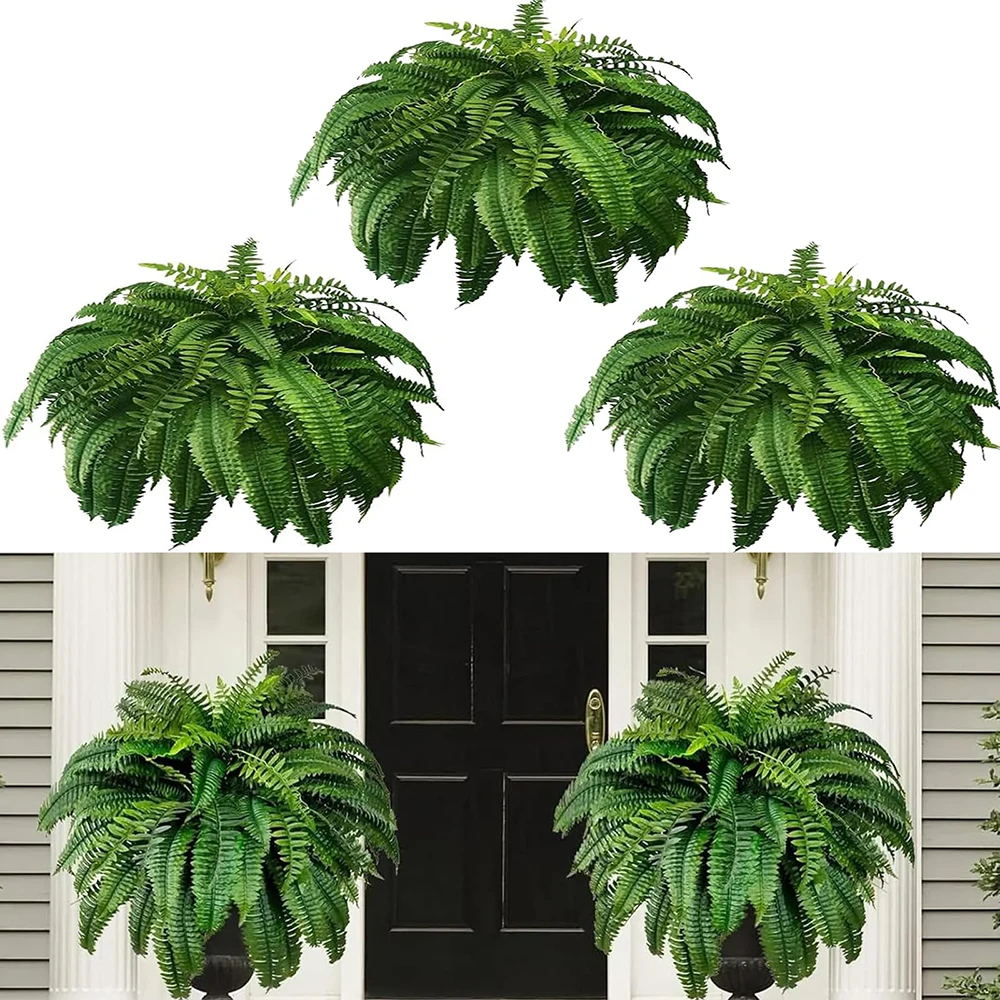 Moda Resistente Ai Raggi Uv Faux Ferns Ornament Oggetti Di Scena Decorativi Multiuso Per Il Giardino Di Casa
