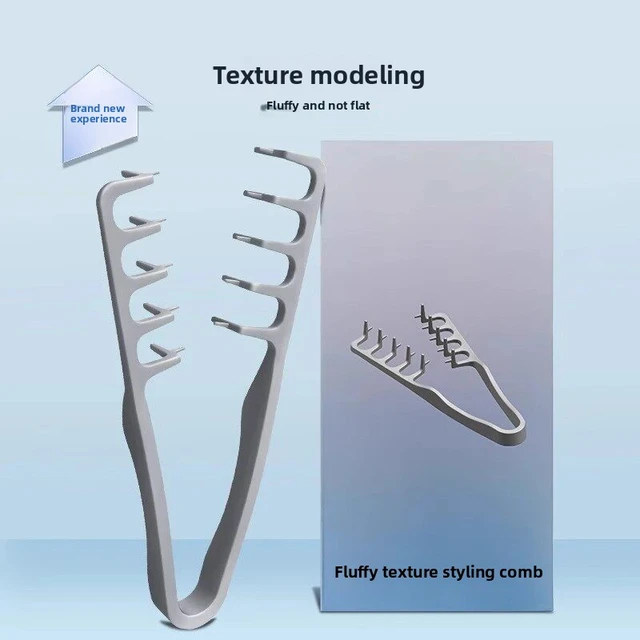 2pc Men's Styling Comb for Hair Gripping and Styling Fluffy Hair with Top Textured Perm Front Spiny Design Hairdressing Tool 3