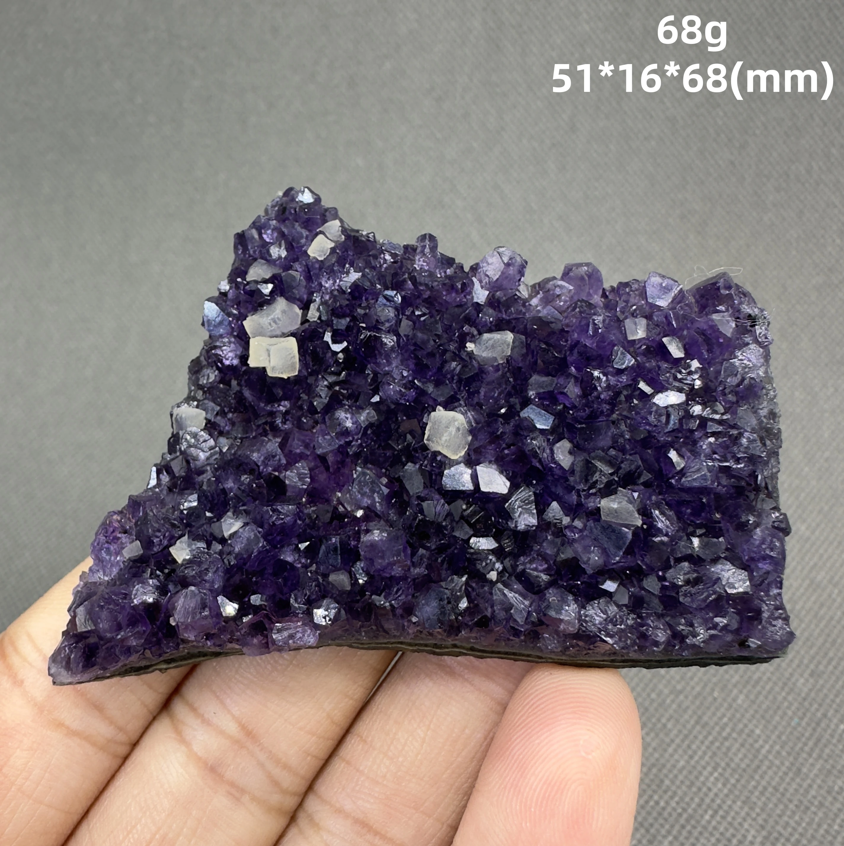 Natural Amethyst and Calcite symbiosis Mineral Specimens + healing quartz crystals and stones rock gemstone 2