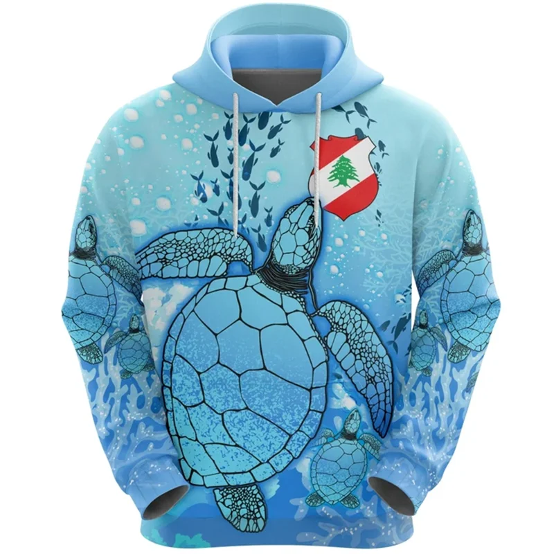 Sudadera con capucha con estampado de la bandera del Líbano y el mapa, emblema nacional, Cedrus Deodara, ropa informal para hombre y mujer