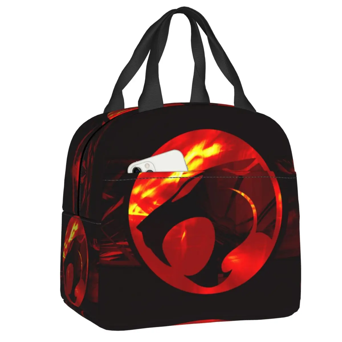 

Thundercats Lunch Bag for Work School Cartoon Anime Portable Picnic Thermal Cooler Insulated Lunch Box Women Children Tote Bags