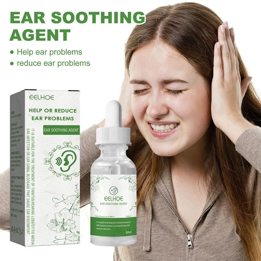 

20ml Herbal Medicine Tinnitus Ear Drops Soft Cleaner Infection Treatment Cleaning Solution Ears Hard Hearing Tinnitus Oil
