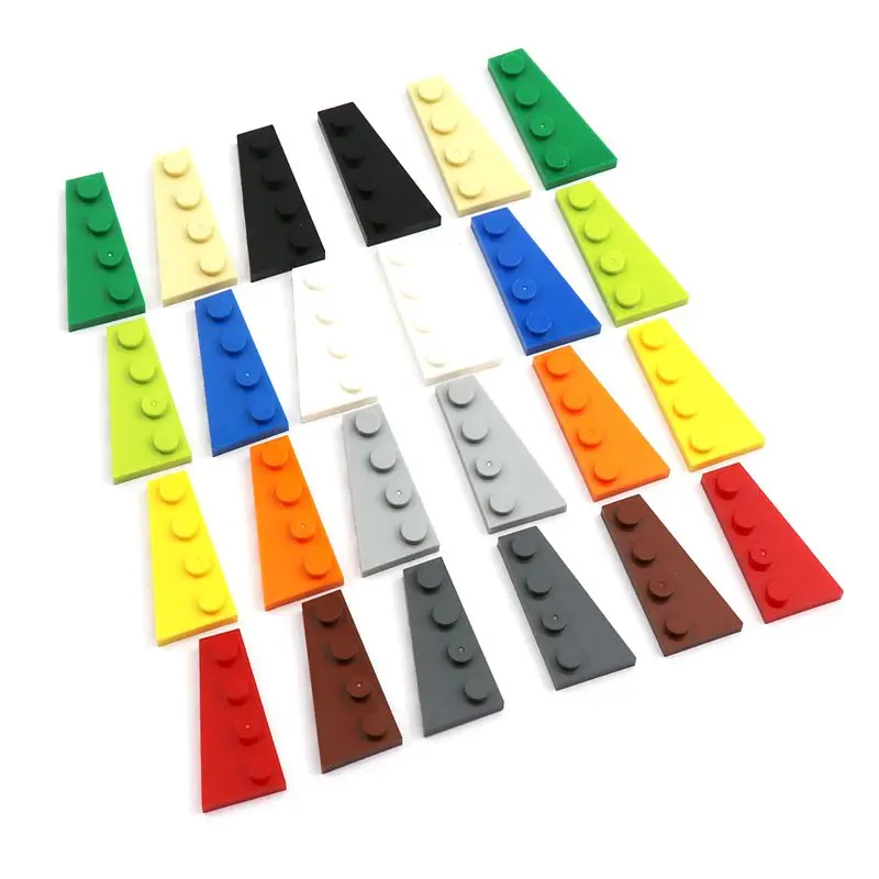 클래식 블록 웨지 플레이트 각진 4x2 어린이 조립 입자 퍼즐 장난감 대량 부품 레고 41770 41769와 호환 가능