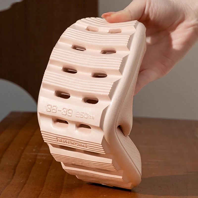 2025 Anti-slip Leaking Bathroom Slippers Women Comfortable Eva Soft Sole Home Slides Woman Feeling Stepping On Feces Slippers