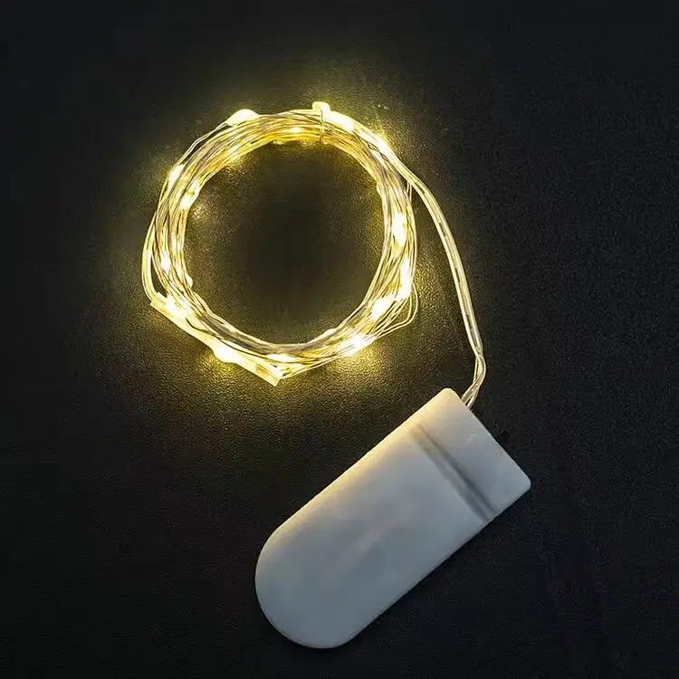 thumbnail image 1 of (Sin batería) Cadena de luces LED de alambre de cobre con batería de 1 m, 2 m y 3 m para decoración de bodas, fiestas y Navidad, 1 of 5