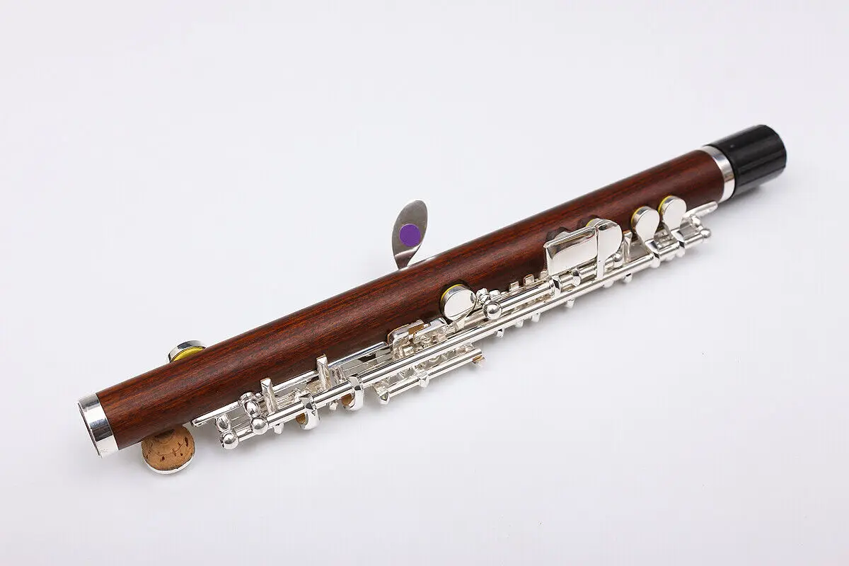 Yinfente Piccolo C key rosewood Wood Body Silver Plated Closed Hole Case New