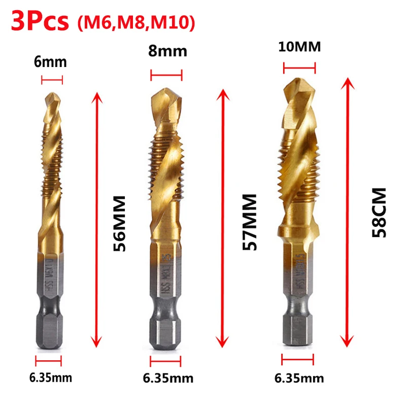 3Pcs-M6-M8-M10