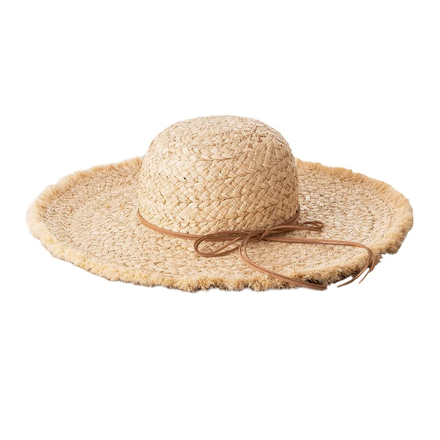 Raffia Straw Sun Hats Women  Raffia Straw Brim Hat Foldable - Raffia Big  Brim Hat - Aliexpress