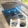 Hidden Cup Washer Bar Sink Stainless Steel Kitchen Sink Coffee Shop Multifunctional Wash Basin Mini Small Single Slot With lid 2